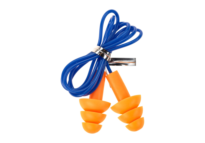 Earmor MaxDefense Silicone Cord Ear Plugs NRR28 100 Pairs Box – Orange