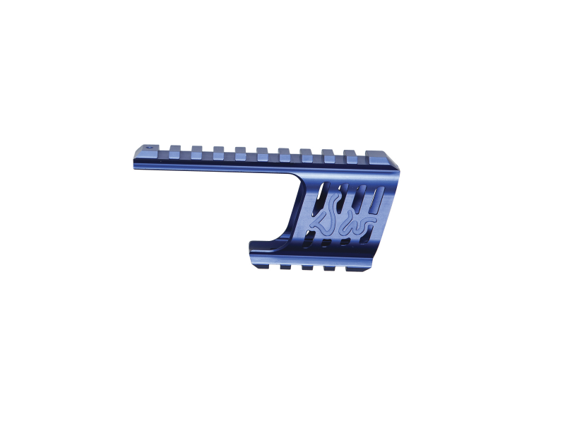 Custom CNC rail mount, DW 715, blue