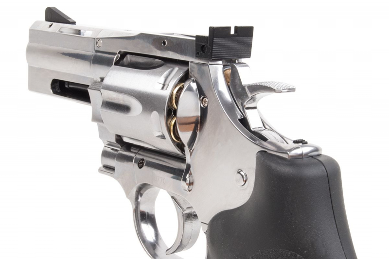 Dan Wesson 715 CO₂ Revolver 2,5 Zoll – Silver, 4,5 mm (.177) Diabolo, ca. 2,6 J