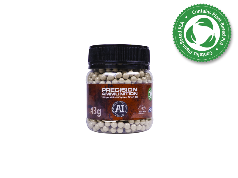 Accuracy Int. PLA BBs, 0.43g, 1000 pcs, bottle