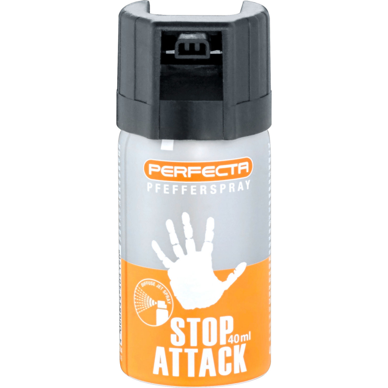 Perfecta Stop Attack Pfeffer-Spray – 40 ml, 10 % OC, konischer Sprühstrahl