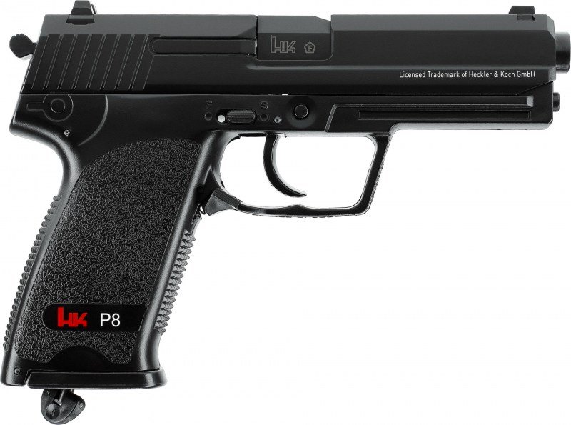Heckler & Koch P8 Airsoft CO₂ 6 mm BB – Bundeswehr-Replika – Schwarz –