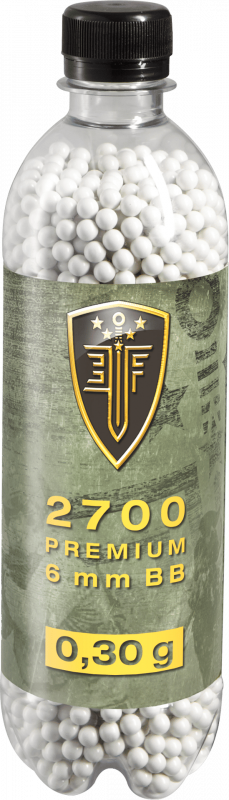 Elite Force Premium BBs – 6 mm, 0,30 g, weiß, 2.700 St., Flasche