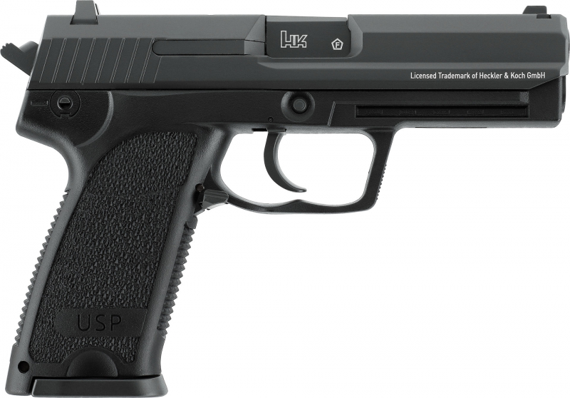 Heckler & Koch USP Airsoft CO₂ 6 mm BB – Full Metal Slide – Schwarz –