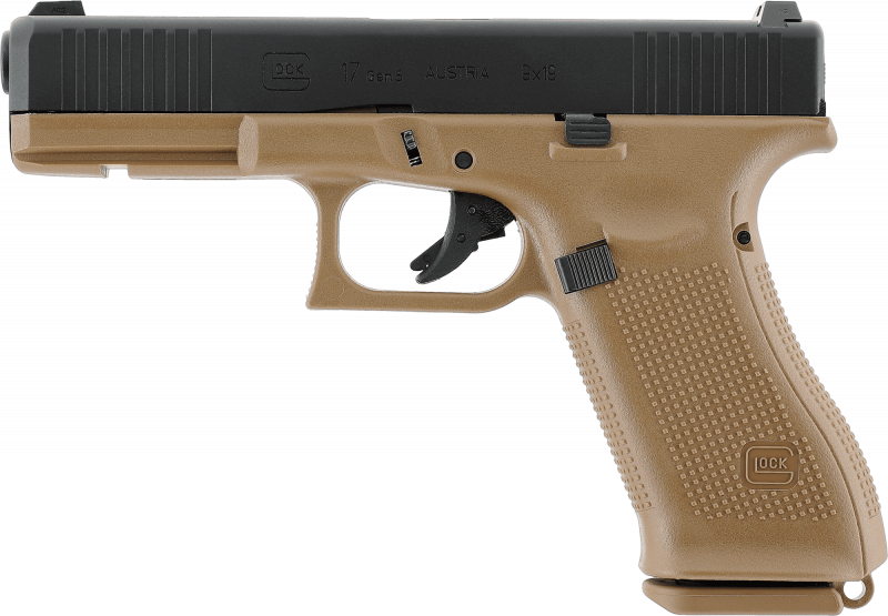 GLOCK 17 Gen5 French Edition – 6 mm, Gas, < 1,0 J, Schwarz-Coyote