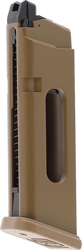 GLOCK 19X MOS  Magazin cal. 6 mm BB – CO₂, 18 Schuss, coyote