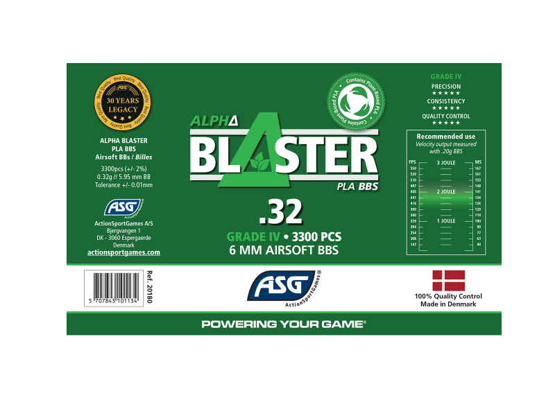 Alpha Blaster PLA BBs 0.32g 3300 pcs Bottle