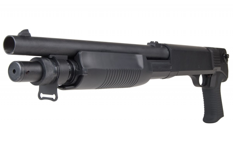 Franchi SAS 12 Airsoft Federdruck Pumpgun – Schwarz, 6 mm BB