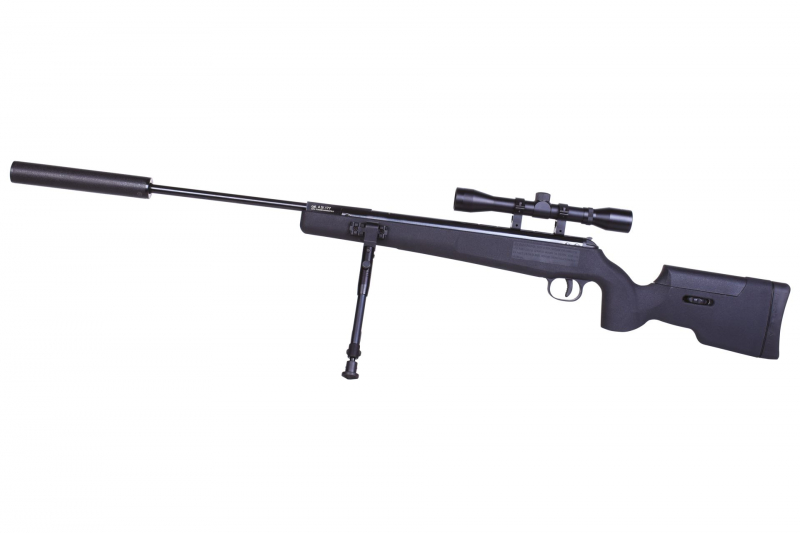 airmaX® SR1250S Luftgewehr 4,5 mm Diabolo – Federdruck Knicklauf 7,5 J, inkl. ZF, Zweibein & Schalldämpfer