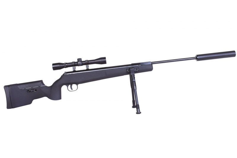 airmaX® SR1250S Luftgewehr 4,5 mm Diabolo – Federdruck Knicklauf 7,5 J, inkl. ZF, Zweibein & Schalldämpfer