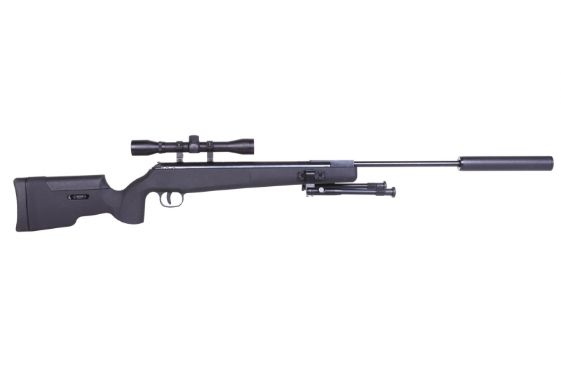 airmaX® SR1250S Luftgewehr 4,5 mm Diabolo – Federdruck Knicklauf 7,5 J, inkl. ZF, Zweibein & Schalldämpfer