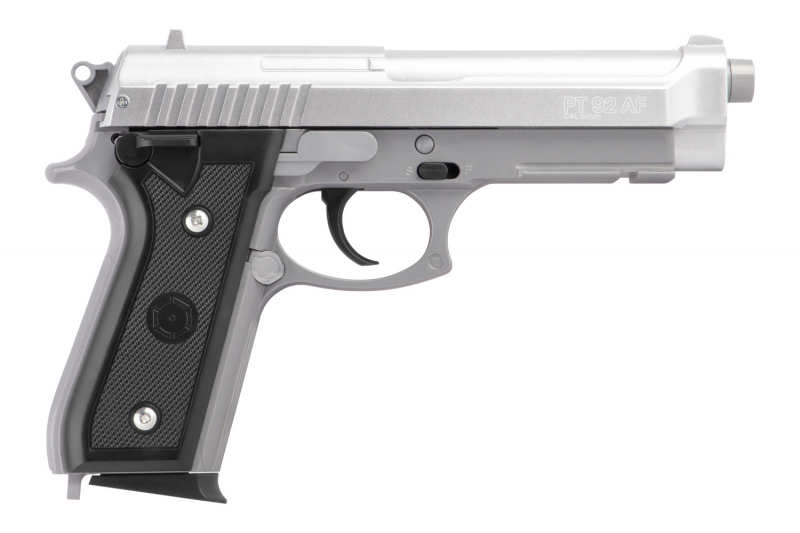 PT92 Airsoft Federdruckpistole 6 mm BB – unter 0,5 J – Silber