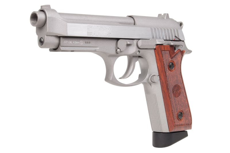 Swiss Arms SA92 Stainless CO₂-Luftpistole 4,5 mm BB – Blowback