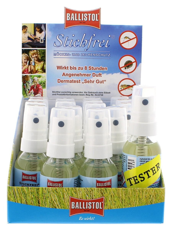 Ballistol Stichfrei 20 ml Mücken u. Zeckenschutz 16+1 Display