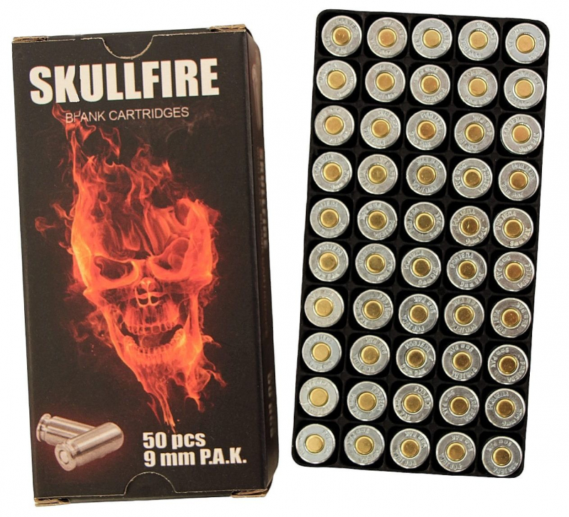 SKULLFIRE 9mm P.A.K. Stahlhülse – Ansicht 2