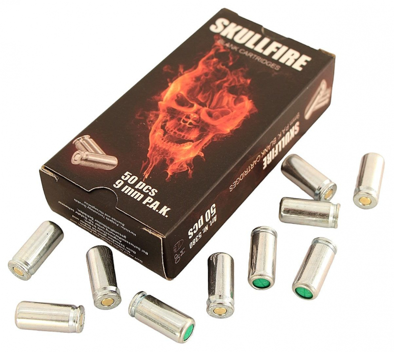 SKULLFIRE 9mm P.A.K. Stahlhülse – Ansicht 3