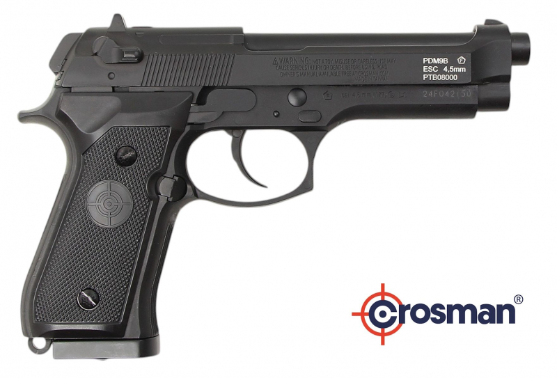 Crosman PDM9B CO₂-Luftpistole 4,5 mm BB / Diabolo – Blowback, 8 Schuss