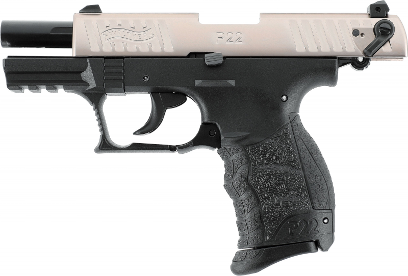 Walther P22Q Schreckschusspistole 9 mm P.A.K. – Nickel-Finish