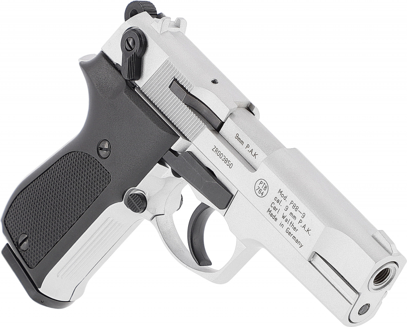 Walther P88 Schreckschusspistole 9 mm P.A.K. – Nickel-Finish