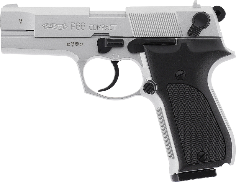 Walther P88 Schreckschusspistole 9 mm P.A.K. – Nickel-Finish