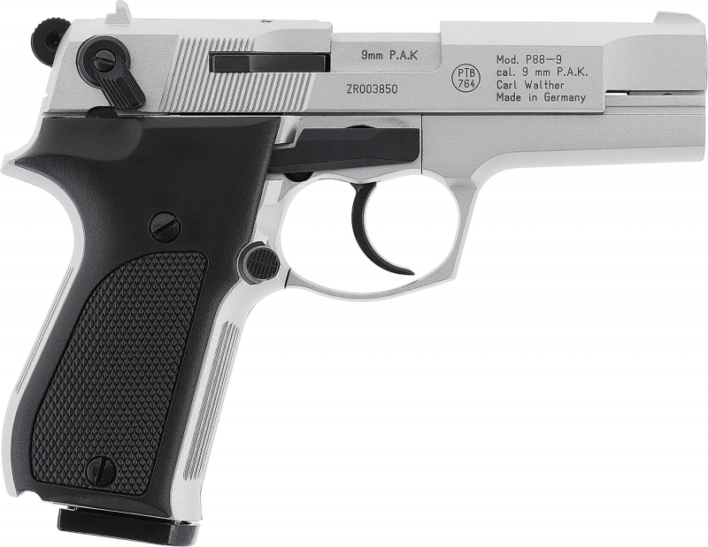 Walther P88 Schreckschusspistole 9 mm P.A.K. – Nickel-Finish
