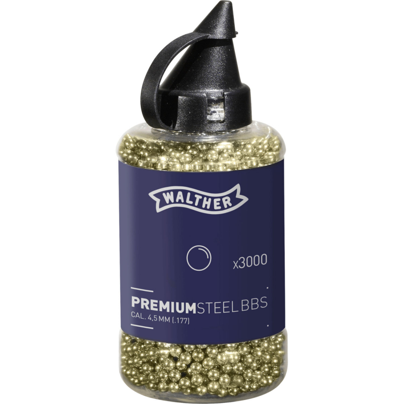 Walther Stahl-BBs 4,5 mm (.177) – 3.000 Stück, 0,36 g, gold