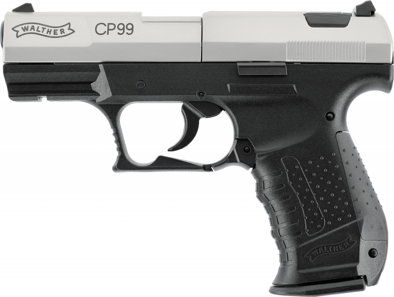 Walther CP99 Bicolor CO₂-Luftpistole 4,5 mm Diabolo – Nickel-Finish, Made in Germany