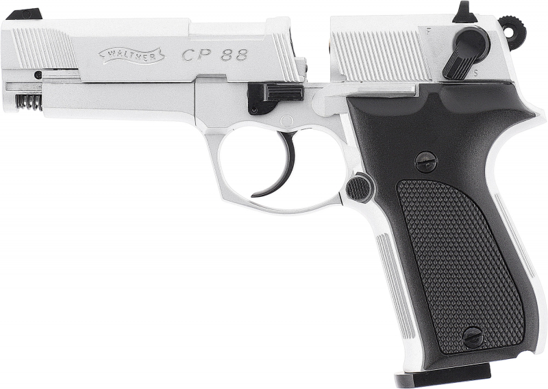 Walther CP88 CO₂-Luftpistole 4,5 mm Diabolo – Nickel, Vollmetall, Made in Germany