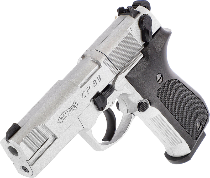 Walther CP88 CO₂-Luftpistole 4,5 mm Diabolo – Nickel, Vollmetall, Made in Germany