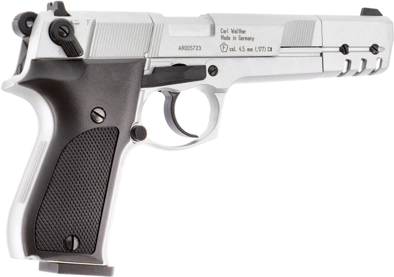 Walther CP88 Competition CO₂-Luftpistole 4,5 mm Diabolo – Nickel, Vollmetall, Made in Germany