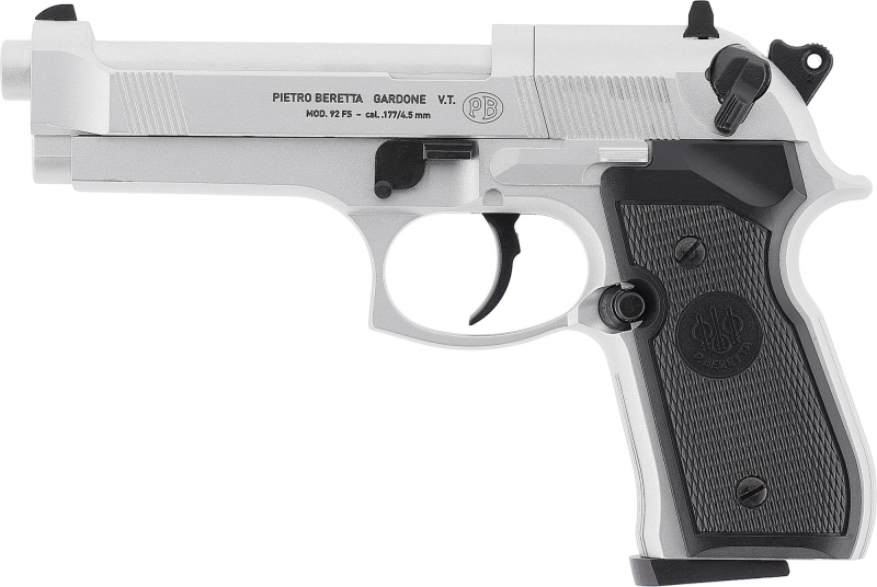 Beretta MOD. 92 FS CO₂-Luftpistole 4,5 mm Diabolo – Nickel, Vollmetall, Made in Germany