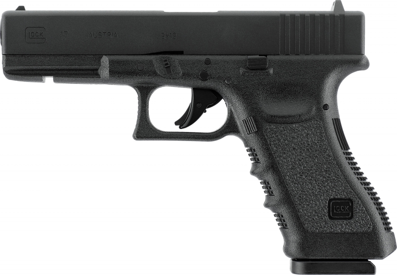 GLOCK 17 CO₂-Luftpistole 4,5 mm Diabolo und BB – Blowback, Metallschlitten, GLOCK-Koffer