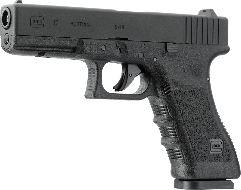 GLOCK 17 CO₂-Luftpistole 4,5 mm Diabolo und BB – Blowback, Metallschlitten, GLOCK-Koffer