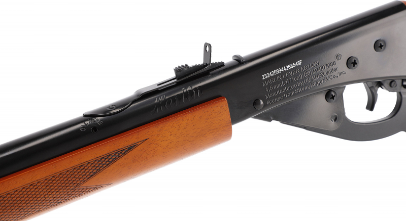 Marlin Lever Action BB Rifle Wood Luftgewehr 4,5 mm BB – Federdruck Unterhebel 3,0 J