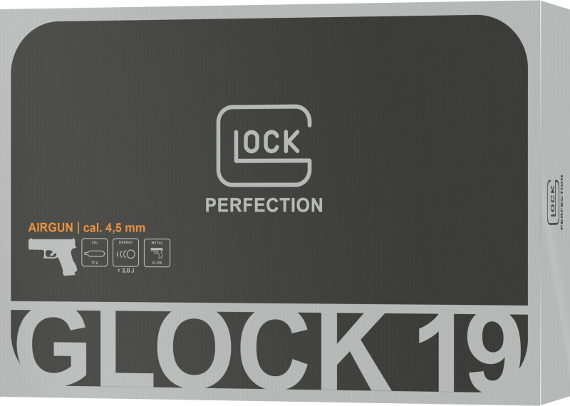GLOCK 19 Gen5 – 4,5 mm (.177) BB CO₂ Airgun, NBB,  3,0 J