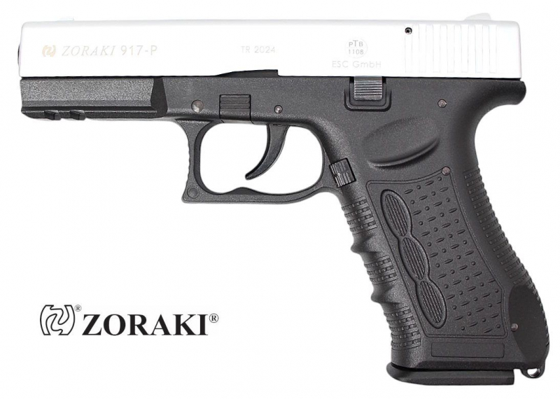 Zoraki 917 Schreckschusspistole 9 mm P.A.K. – Chrom Sonderedition mit verchromtem Lauf