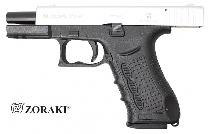 Zoraki 917 Schreckschusspistole 9 mm P.A.K. – Chrom Sonderedition mit verchromtem Lauf