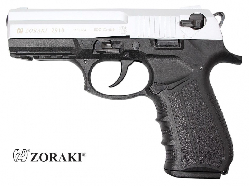 Zoraki 2918 Schreckschusspistole 9 mm P.A.K.. – Chrom matt