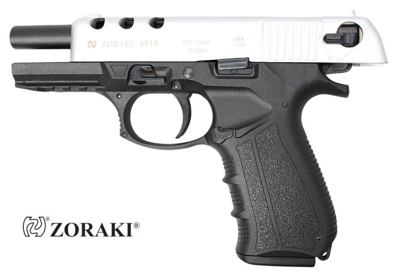 Zoraki 4918 Schreckschusspistole 9 mm P.A.K.. – Chrom matt – Ansicht 2