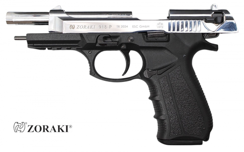 Zoraki 918 Schreckschusspistole 9 mm P.A.K. – Chrom Sonderedition