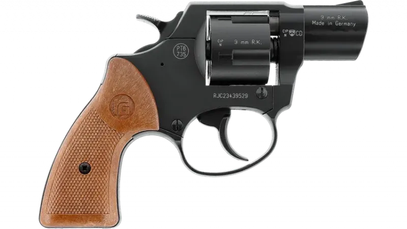 Röhm RG 59 Revolver brüniert – 9 mm R.K., braune Griffschalen