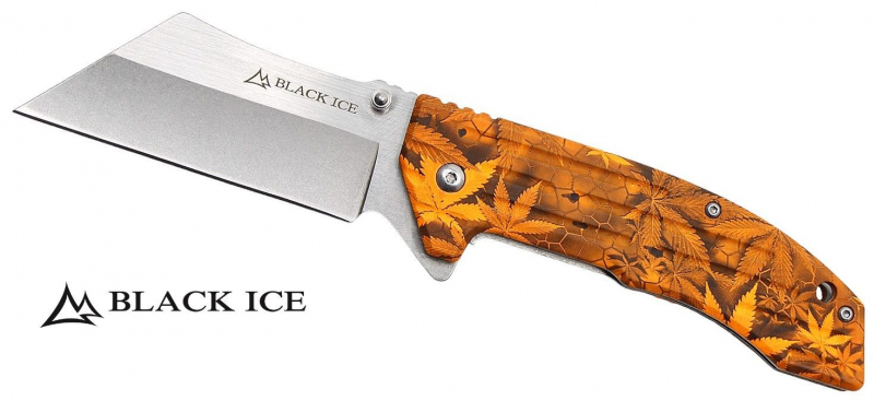 BLACK ICE Einhandmesser THC Orange