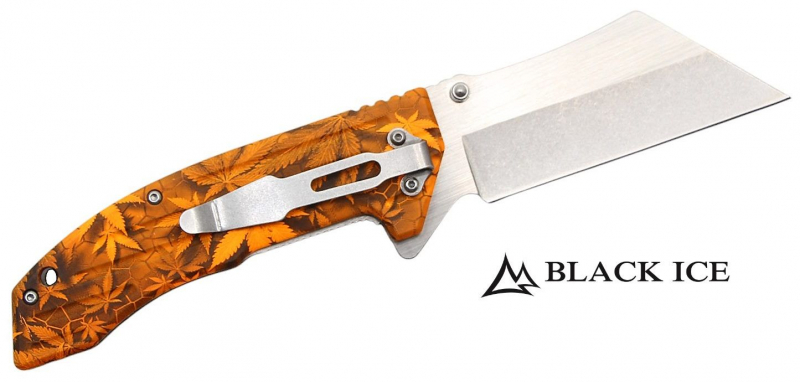 BLACK ICE Einhandmesser THC Orange