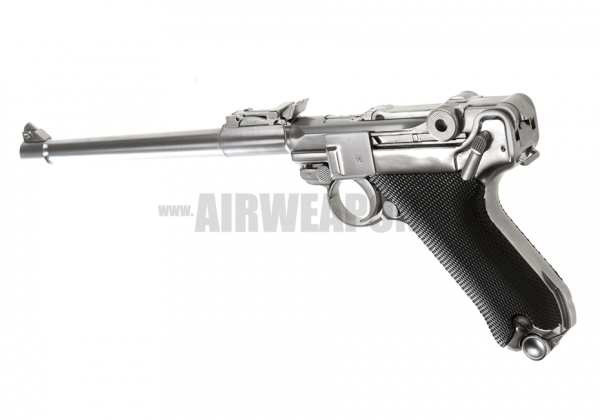 P08 8 Inch Full Metal GBB - Silver | WE