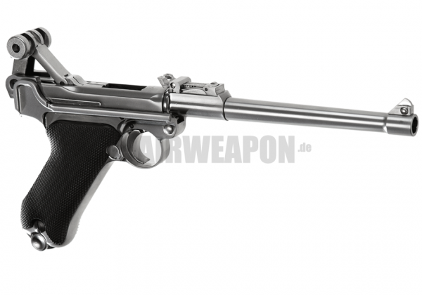 P08 8 Inch Full Metal GBB - Silver | WE