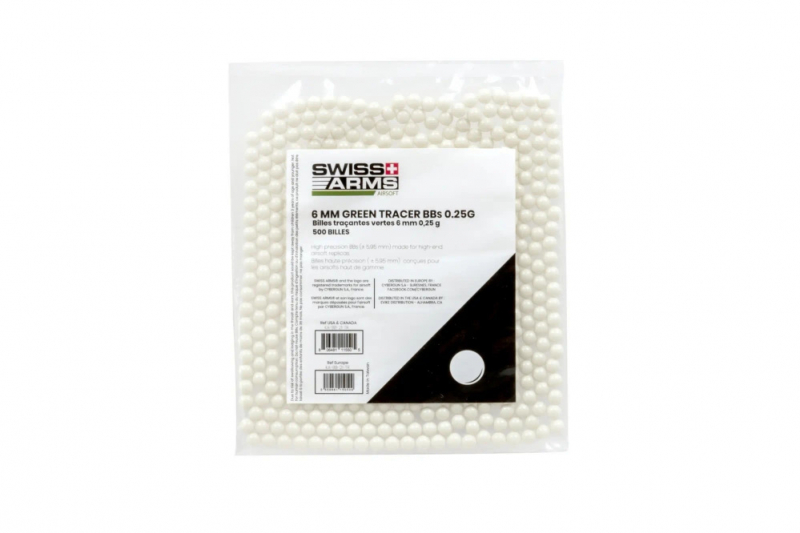 Swiss Arms Tracer BBs 0,25 g – 500 Stück, Grün