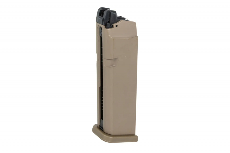 Green Gas-Magazin 24 E&C BBs für Glock 17/18/34 Repliken MA011 Flat Dark Earth