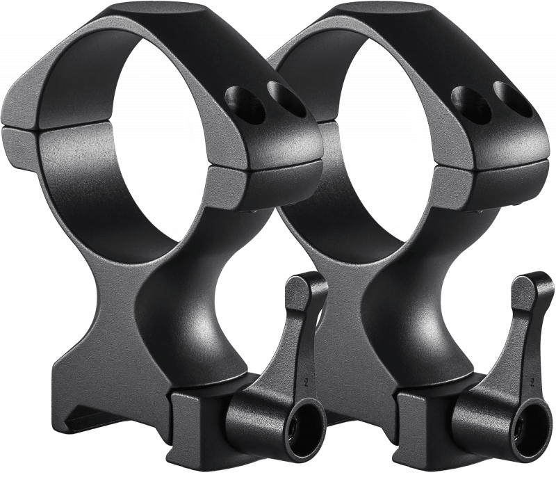 Hawke Precision Steel Ring Mount Weaver 34 mm High – QD-Hebel, Set (2 St.), Sattelhöhe 23 mm