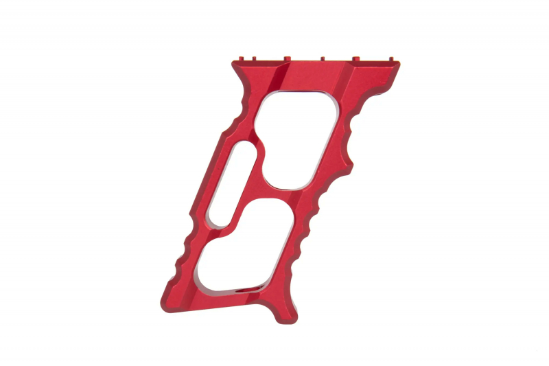 JJ Airsoft Aluminium angle grip TD Minivert für KeyMod/M-LOK Rot – Ansicht 2