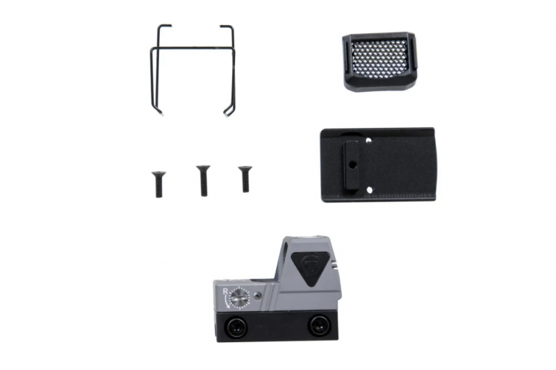 JJ Airsoft Rotpunktvisier xFORCE MINI solarbetrieben Grau